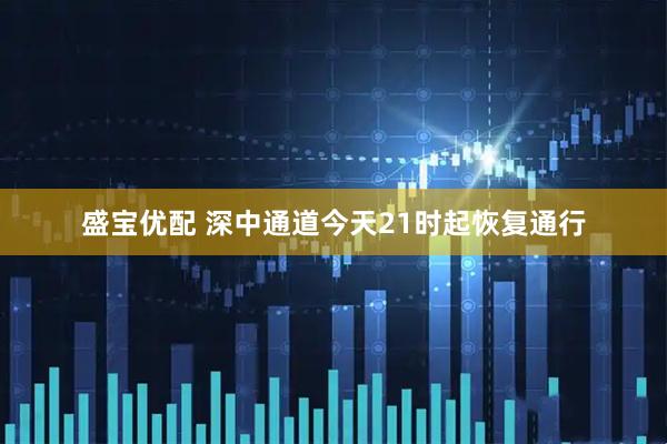 盛宝优配 深中通道今天21时起恢复通行