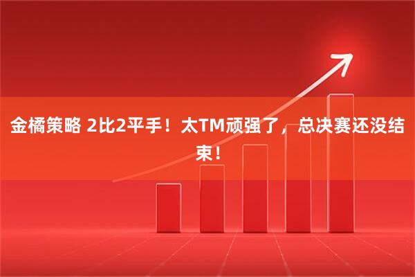 金橘策略 2比2平手！太TM顽强了，总决赛还没结束！